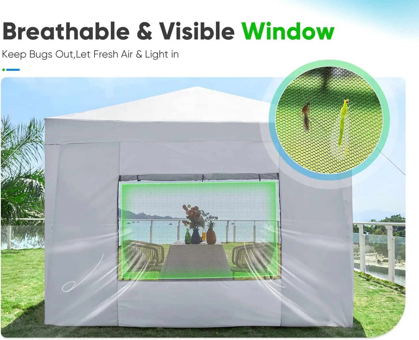 Quictent Easy Pop up Canopy Tent 10'x10' with 4 Detachable Window Sidewalls, One Person Setup, Waterproof Outdoor Portable Vendor Event Tent Shelter Enclosed, Wheeled Bag Included