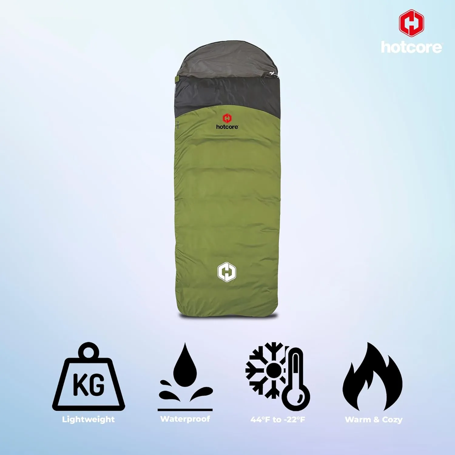 R Series Sleeping Bag, Lightweight Compact, 90" x 34" - Multi Season, Temperature Rating of 44°F to -22°F (7°C to -30°C) Between 3 Models