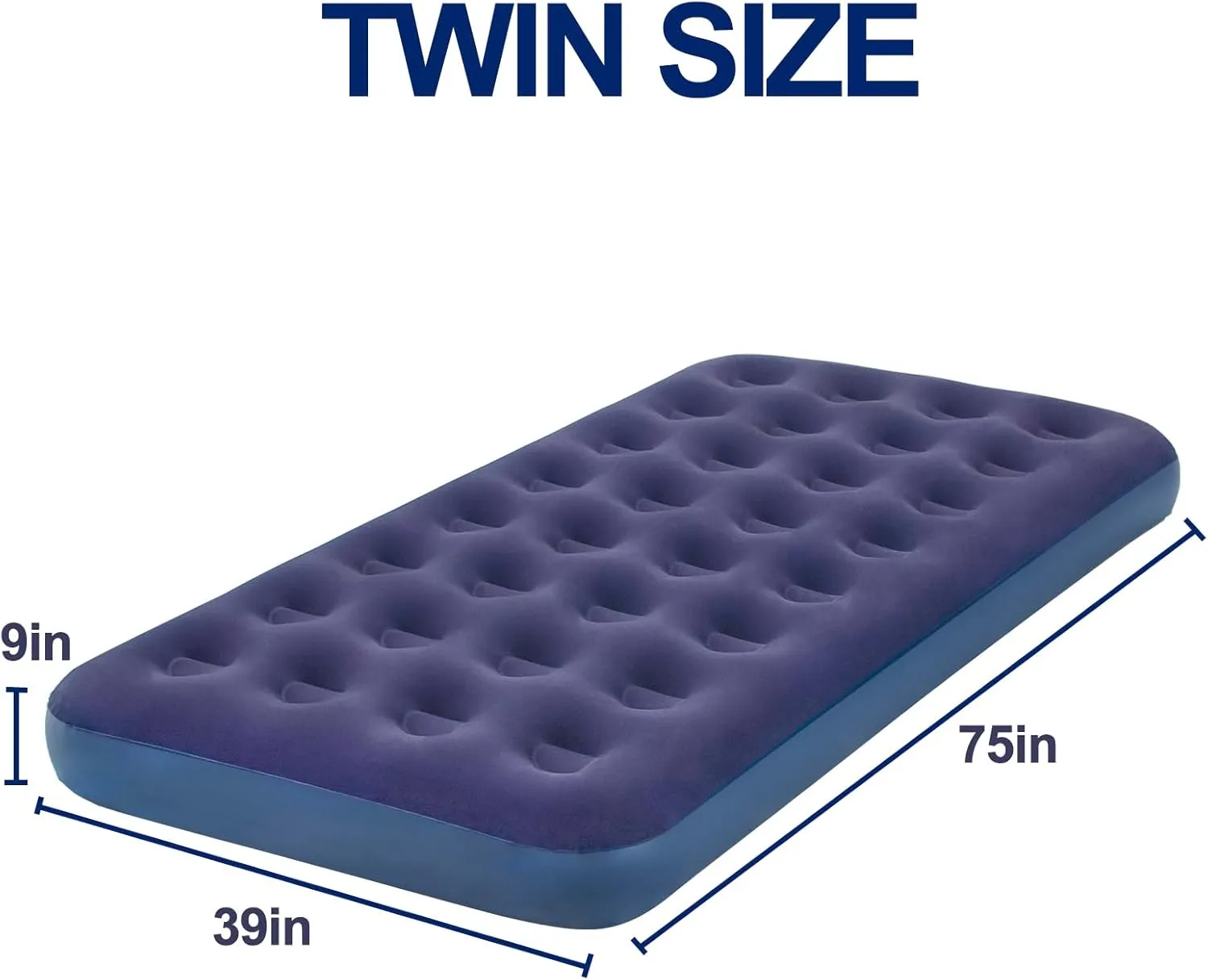 RAPTAVIS Twin Size Air Mattress Inflatable Bed, Blow Up Mattress Camping Sleeping Pad