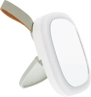 Rechargeable Compact Makeup Mirror with Led Lights for Travel Handheld Design High-Definition Lightweight and Portable for Easy Use