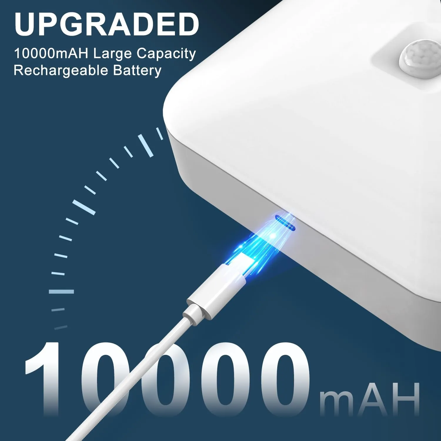 Rechargeable Motion Sensor Closet Light, Rechargeable Battery Operated Ceiling Light Wireless, 500LM Wireless Motion Activated Light for Shower Stairs Hallway Pantry Porch Garage, 5000K