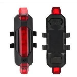 Rechargeable Waterproof Red LED Front Bicycle Light