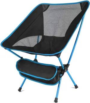 Recliner Chair,Compact Outdoor Chair, Travel Folding Chair Ultralight Outdoor Portable Beach Hiking Picnic Seat Fishing Tools Chair,Lake Blue