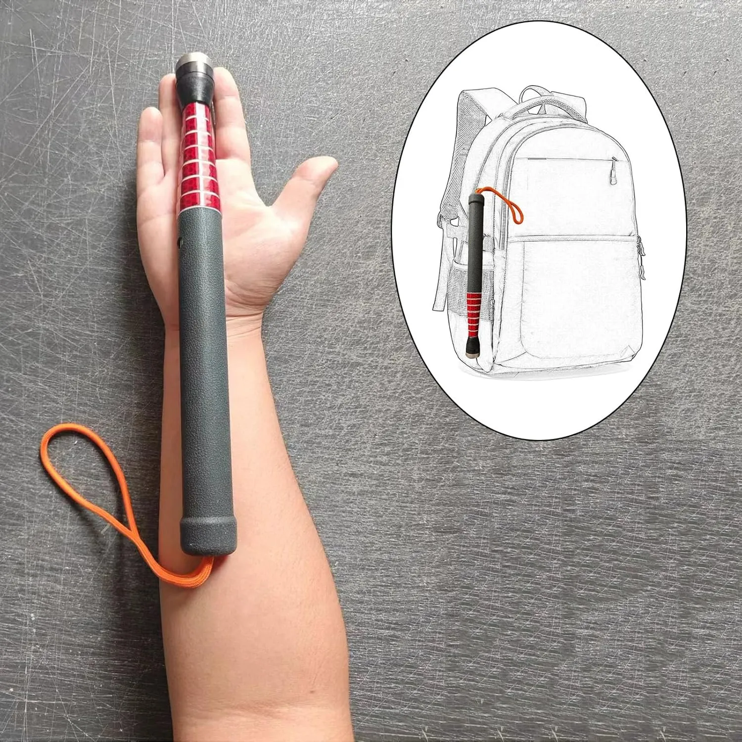 Reflective Telescopic Blind Cane,8 Knots Titanium Alloy Elderly Cane with Roller Head, Night Warning Reflective Film