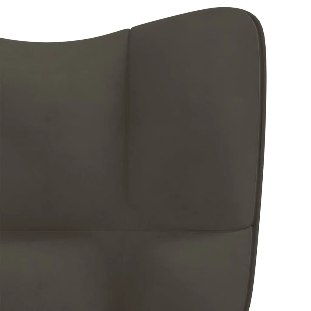 Relaxing Chair Dark Gray Velvet