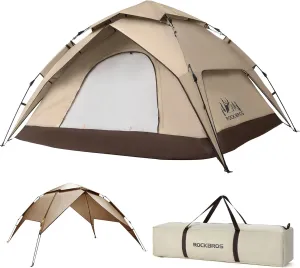 ROCKBROS Camping Tent for 2-3 Person, Waterproof Easy Up Instant Tent Windproof & Sunproof Cabin Tent for Family, Traveling, Outdoor, Hiking
