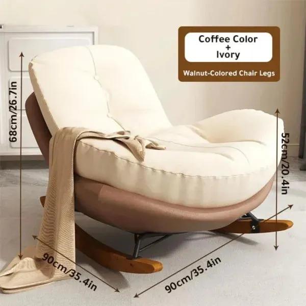 Rocking Chair Nursery - Padded Glider for Living Room & Bedroom Reading