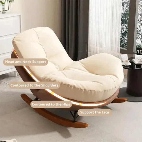 Rocking Chair Nursery - Padded Glider for Living Room & Bedroom Reading