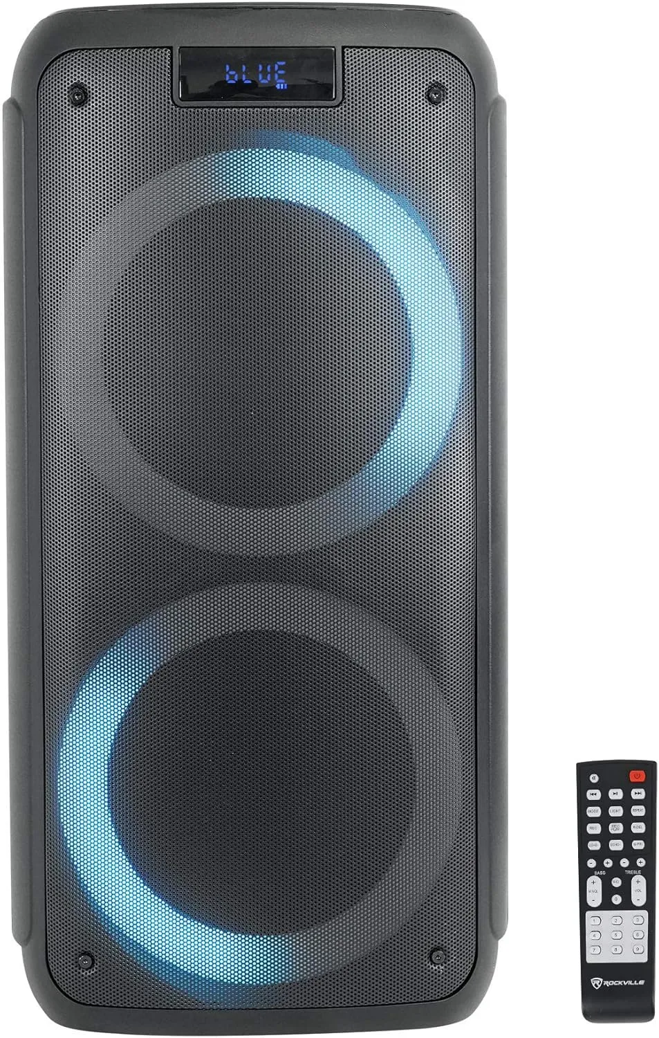 Rockville Rock Party 8 Dual 8" Battery Powered Home/Portable Bluetooth Speaker, Black