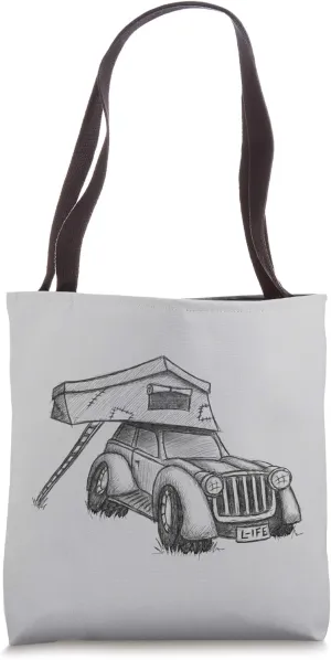 Rooftop Tent Camping Offroad Truck Camper Tote Bag
