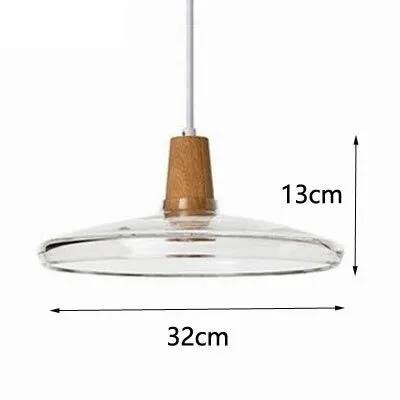 RoyaleGlow Vintage-Inspired Glass and Wood Pendant Lighting - Classic Elegance