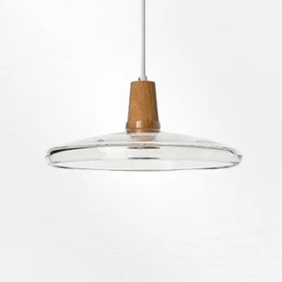 RoyaleGlow Vintage-Inspired Glass and Wood Pendant Lighting - Classic Elegance