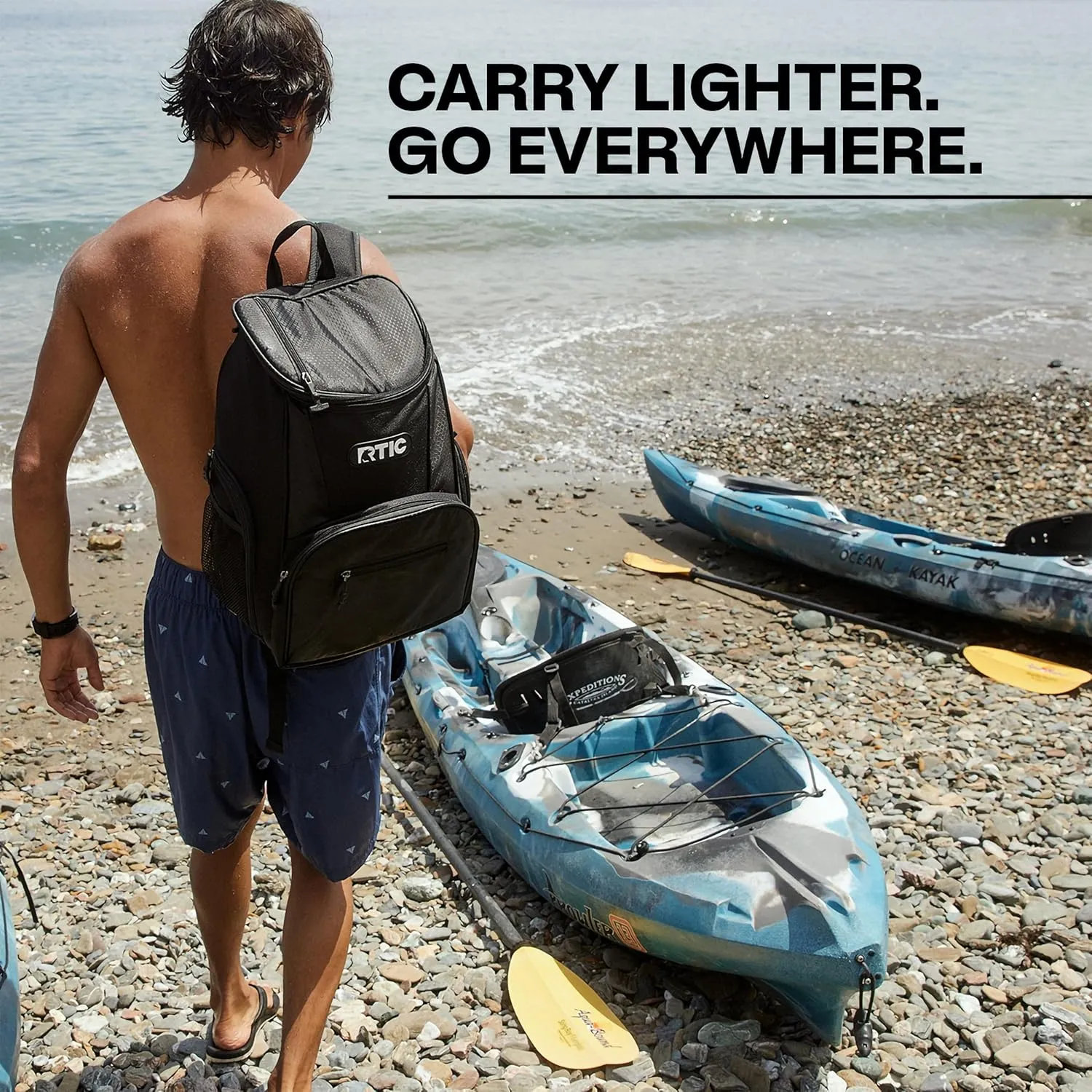 RTIC 15 Can Lightweight Backpack Cooler Soft Insulated Portable Bag for Lunch, Beach, Drink, Beverage, Travel, Camping, Picnic, Car, Hiking,