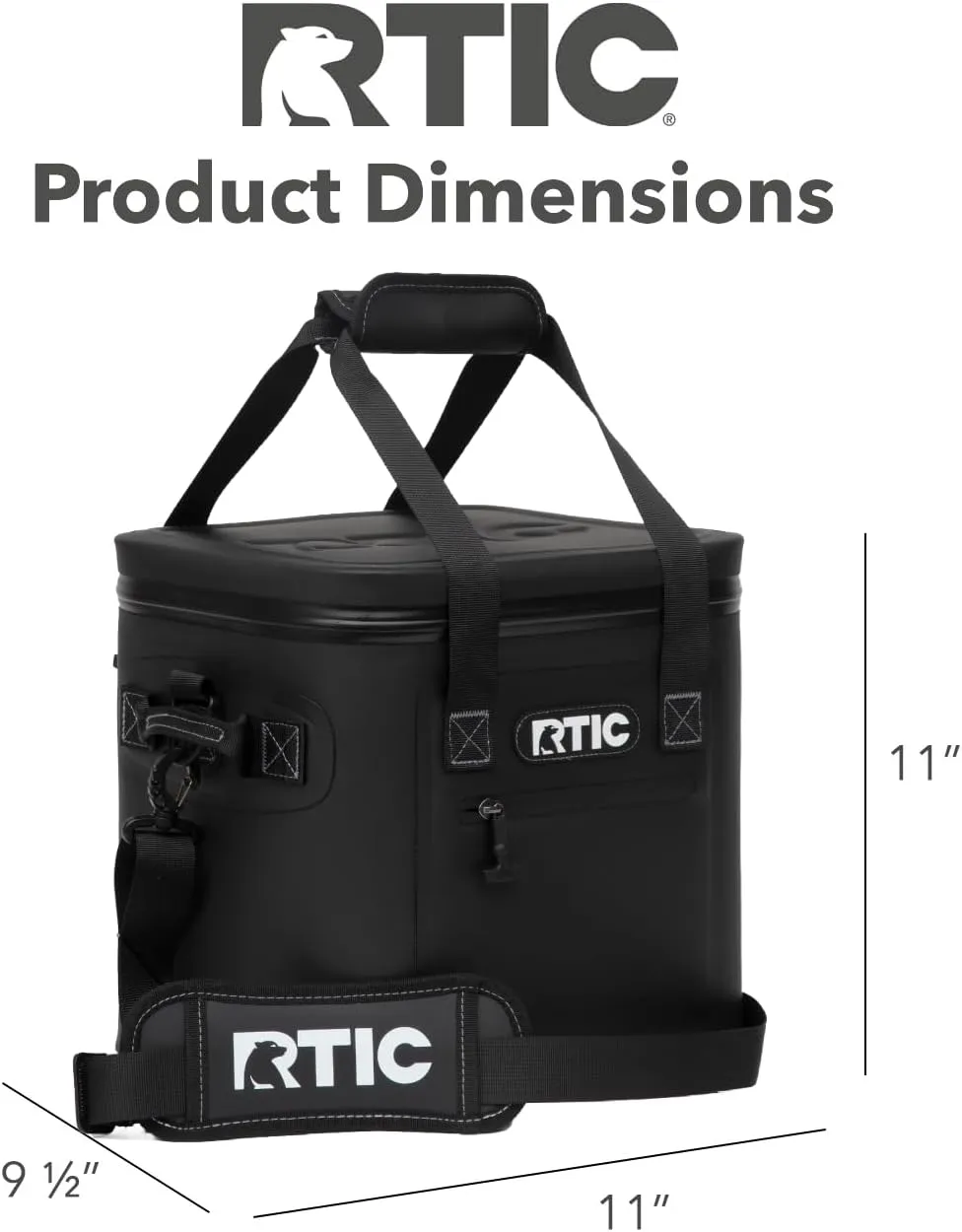 RTIC Ultra-Tough Soft Cooler 12 Can, Insulated Bag Portable Ice Chest for Lunch, Beach, Drink, Beverage, Travel, Camping, Picnic, Car, Trips, Floating Cooler Leak-Proof with Zipper