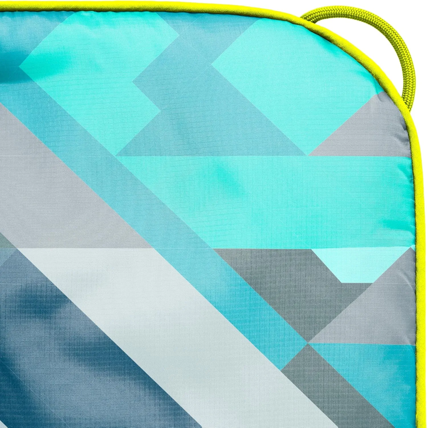 Rumpl Original Puffy Blanket - Warm Puffy Camping Blanket, 100% Recycled Polyester Insulation, Lightweight, Packable, Water-Resistant, Outdoor Puffer Blanket, 52"x75", V2, Geo Fresh