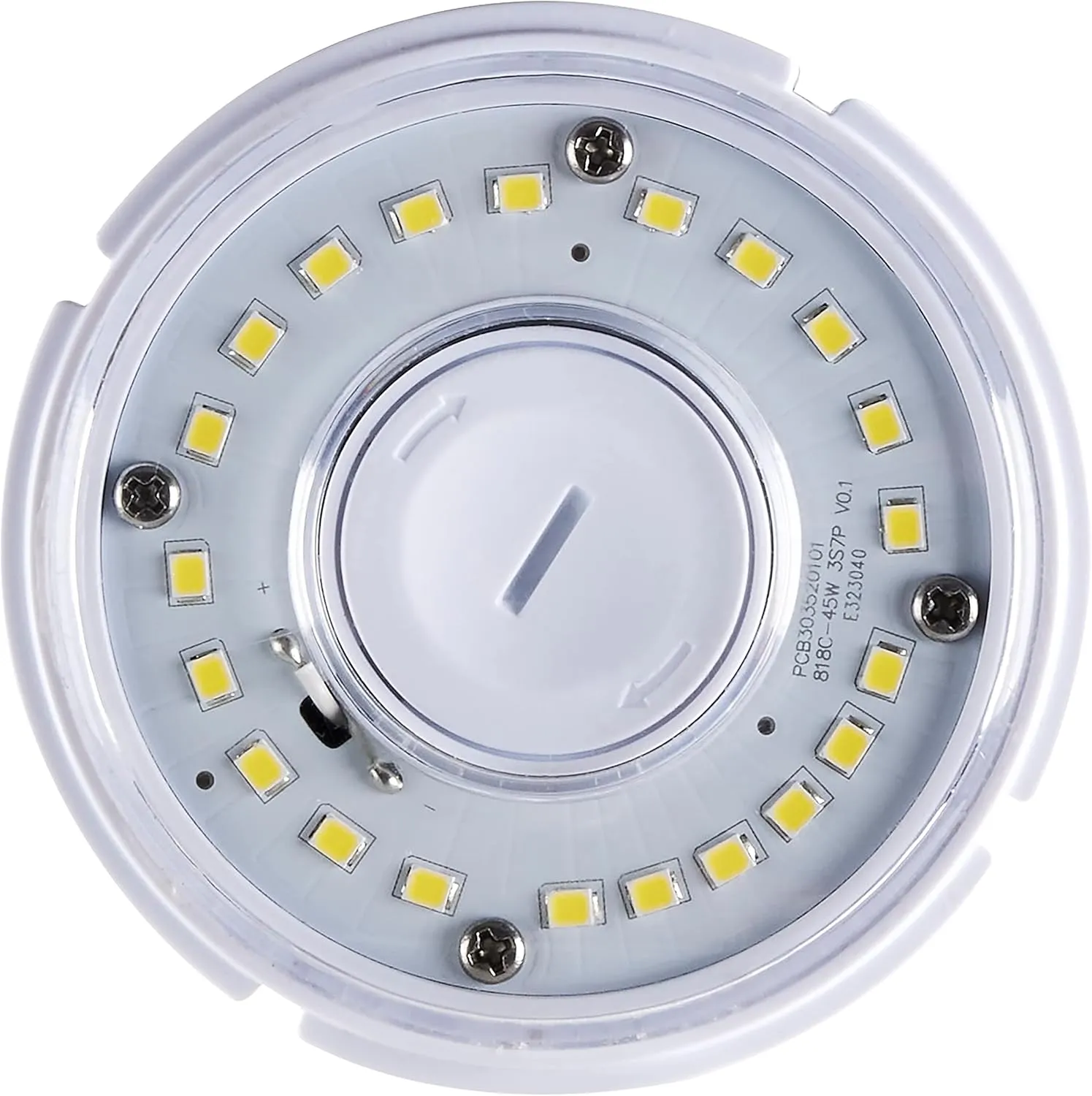 Satco S49393 Corncob LED HID Light Bulb, Mogul Extended Base, 45W, 35000 Hour Rating, 6210L, Natural Light
