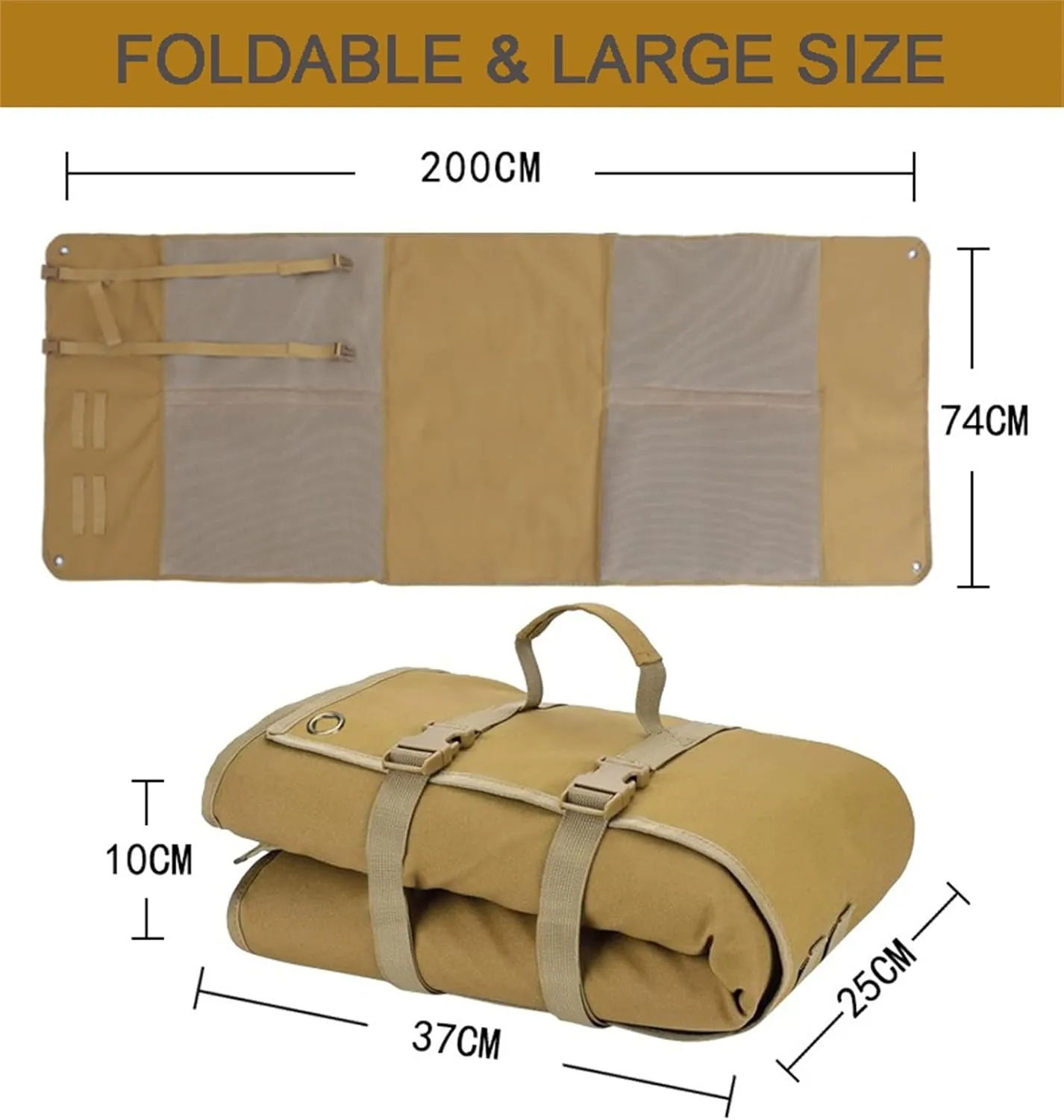 scosao Shooting Mats Prone Padded Portable Roll Up Folded Shooting Mat Extra Large Tactical Shooting Blanket 1000D Oxford Cloth with Thickened Cotton Padding for Shooting Hunting Camping