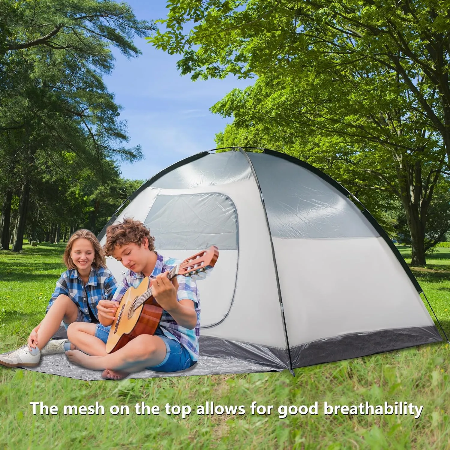 Screened Camping Tent, 4/6 Person Waterproof, Haven Tent, Backpack Double Layer Camping Tents with Canopy, Easy Setup and Portable Shelter for Outdoor, Picnic, Camping, Family Gathering.