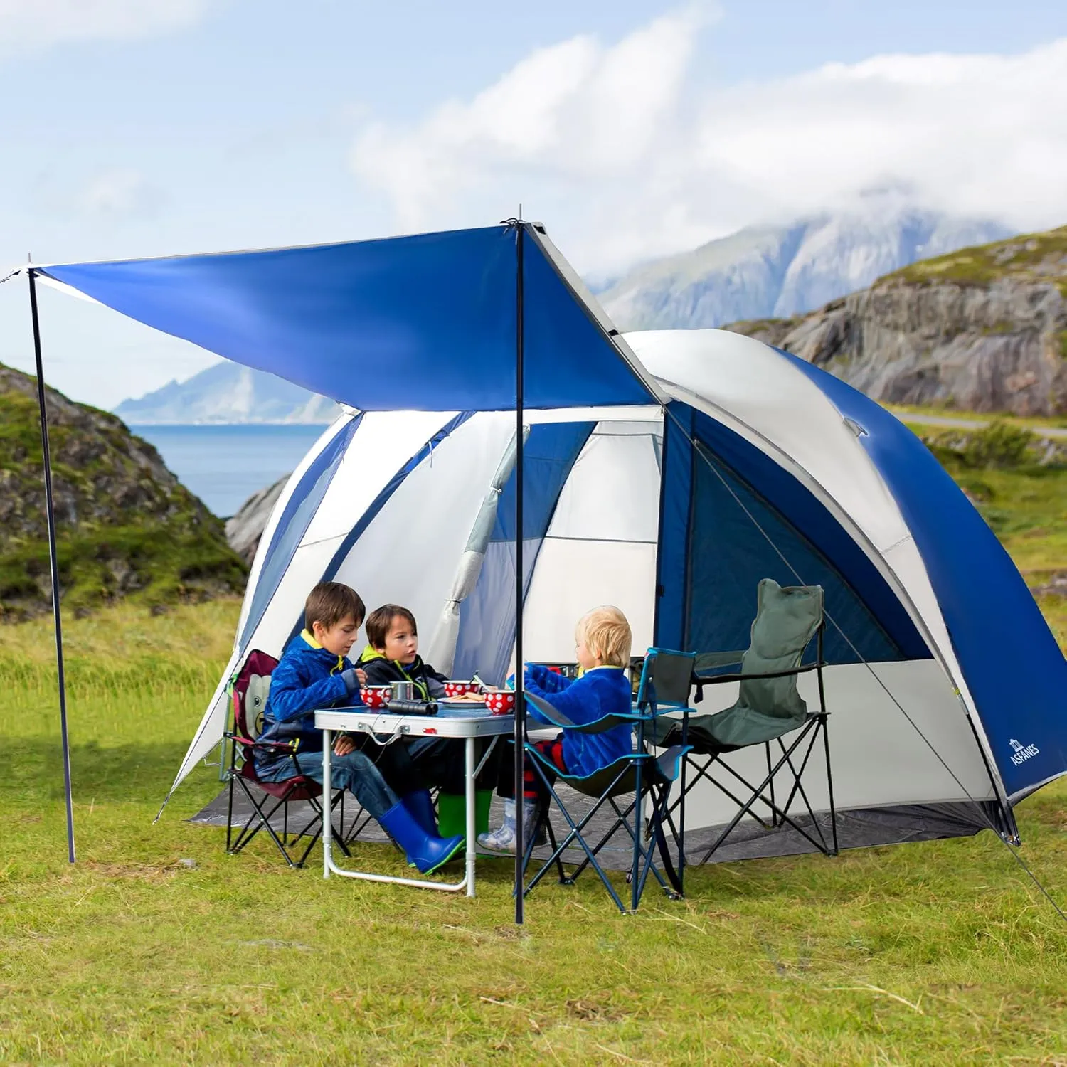 Screened Camping Tent, 4/6 Person Waterproof, Haven Tent, Backpack Double Layer Camping Tents with Canopy, Easy Setup and Portable Shelter for Outdoor, Picnic, Camping, Family Gathering.