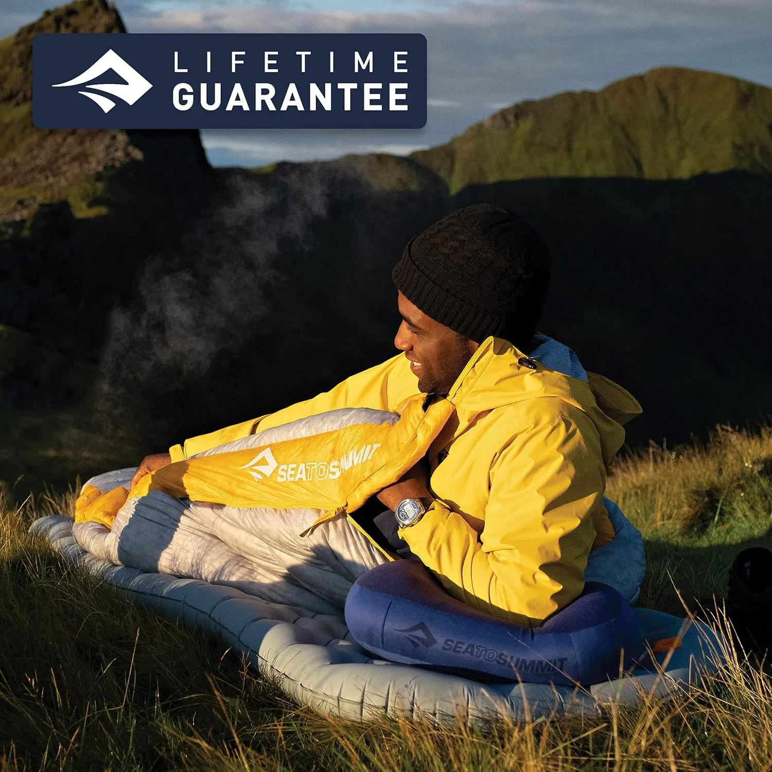 Sea to Summit Aeros Premium Inflatable Travel Pillow, Large (16.5 x 11), Grey