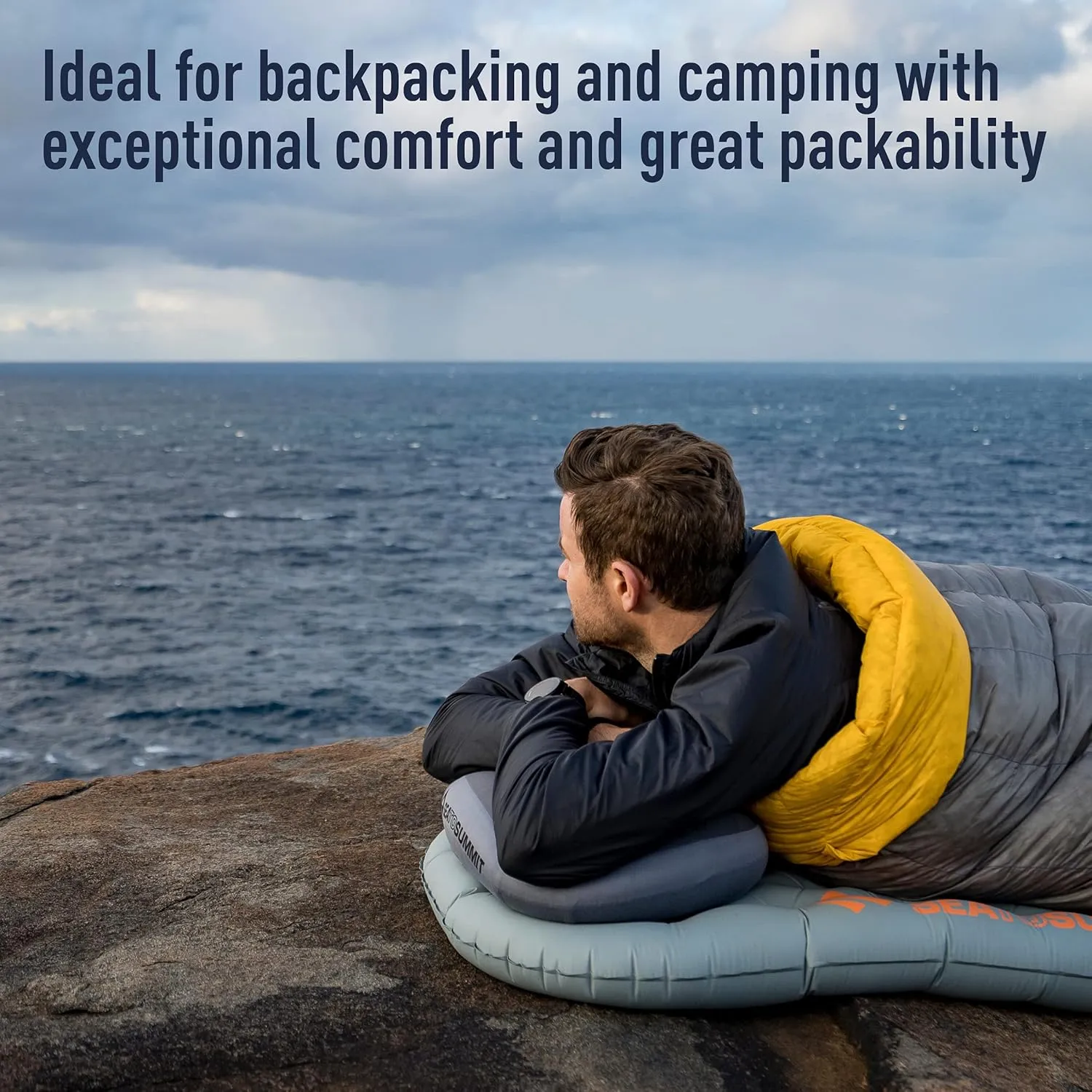 Sea to Summit Aeros Premium Inflatable Travel Pillow, Large (16.5 x 11), Grey
