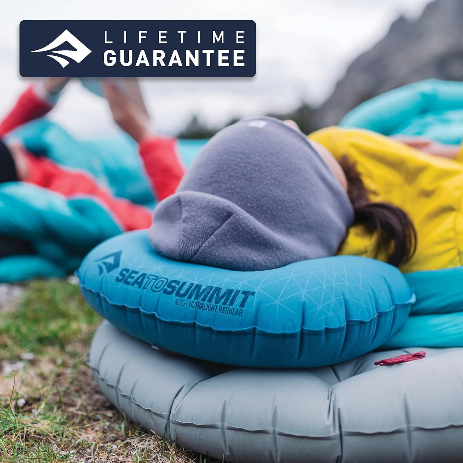 Sea to Summit Aeros Ultralight Inflatable Camping and Travel Pillow, Regular (14.2 x 10.2), Aqua