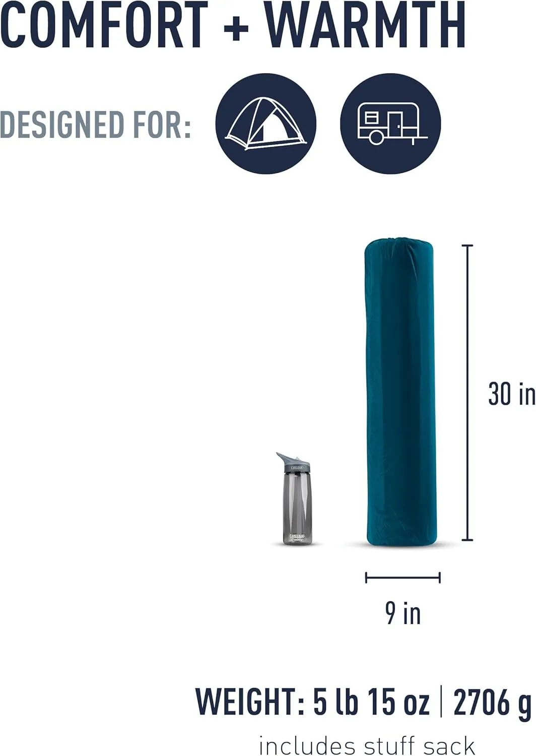 Sea to Summit Comfort Deluxe Self-Inflating Foam Camping Mattress, Large (79 x 29 x 4 inches)