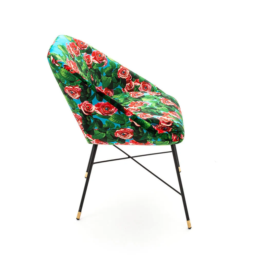 Seletti Toiletpaper Padded Chair Roses