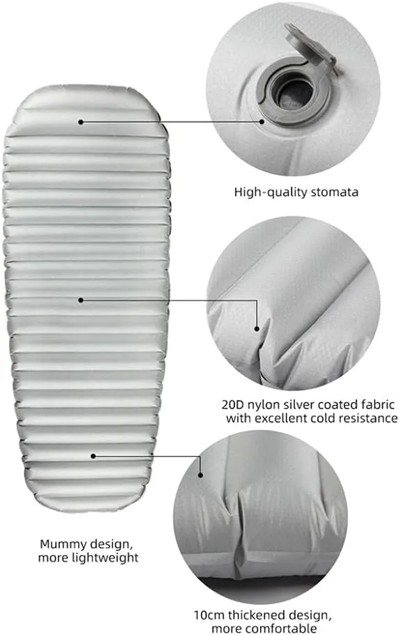 Self Inflating Camping Mat, Portable Inflatable Sleeping Mat Camping Mats, Widen & Thicken Sleeping Mat Pad with Inflating Pump, Widen & Thicken Sleeping Mat Pad with Pillow