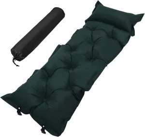 Self-Inflating Camping Sleeping Pad Portable Air Mattress Pillow Easy Setup for Hiking Backpacking Outdoor Adventures 185x60x2.5cm Olive Green