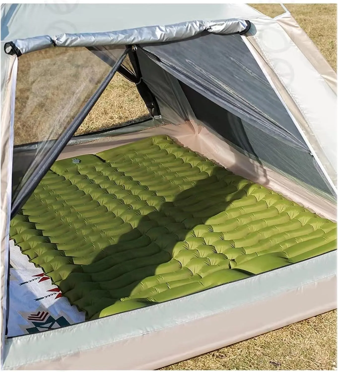 Self-Inflating Mattress, Outdoor Sleeping mat, Camping Tent Sleeping mat, Portable Double Mattress.(Blue)
