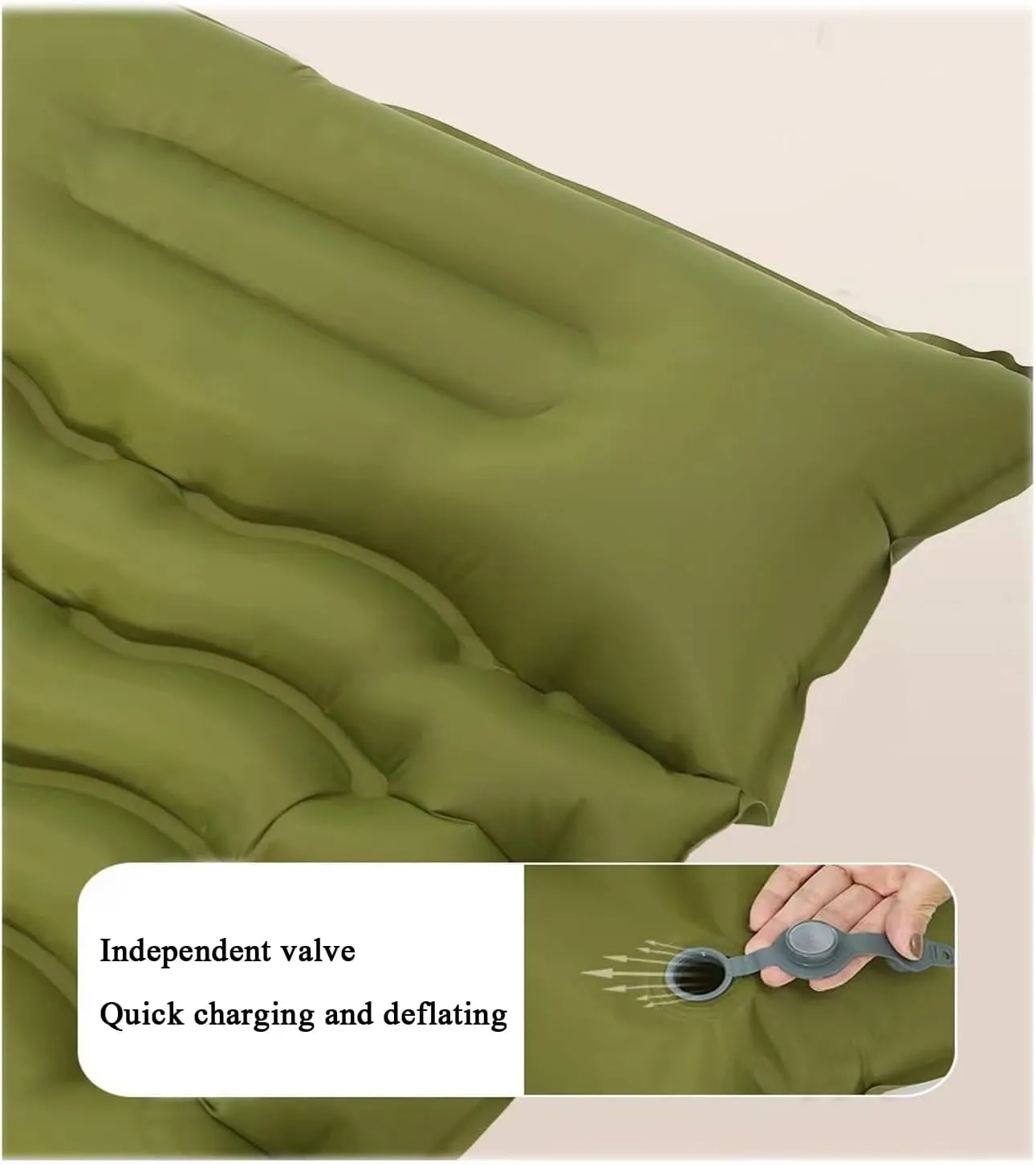 Self-Inflating Mattress, Outdoor Sleeping mat, Camping Tent Sleeping mat, Portable Double Mattress.(Blue)