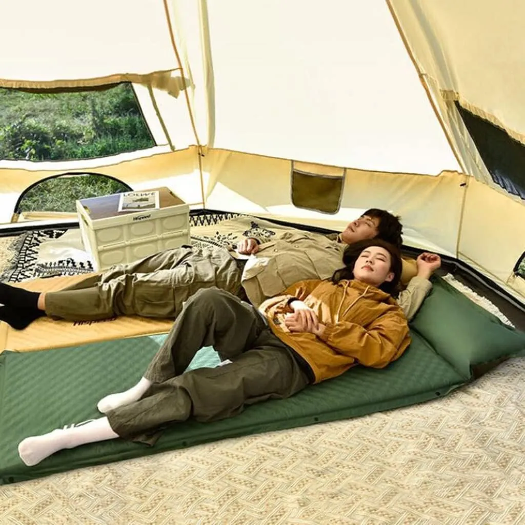 Self-Inflating Pads Camping Sleeping Pad Single Quick Automatic Air Inflatable Mattress Insulated Durable With Inflatable Pillow Suitable For Tent Backpacking Travel And Hiking Air Cushion Camping Sle