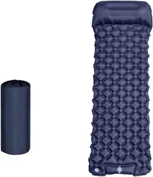 Self Inflating Sleeping Pad, Sleeping Pad for Camping, Waterproof Inflatable, Anti-Slip Portable Foldable Mattress, Inflatable with Built-in Pillow, Ideal for Backpacking, Hiking (Style-F)