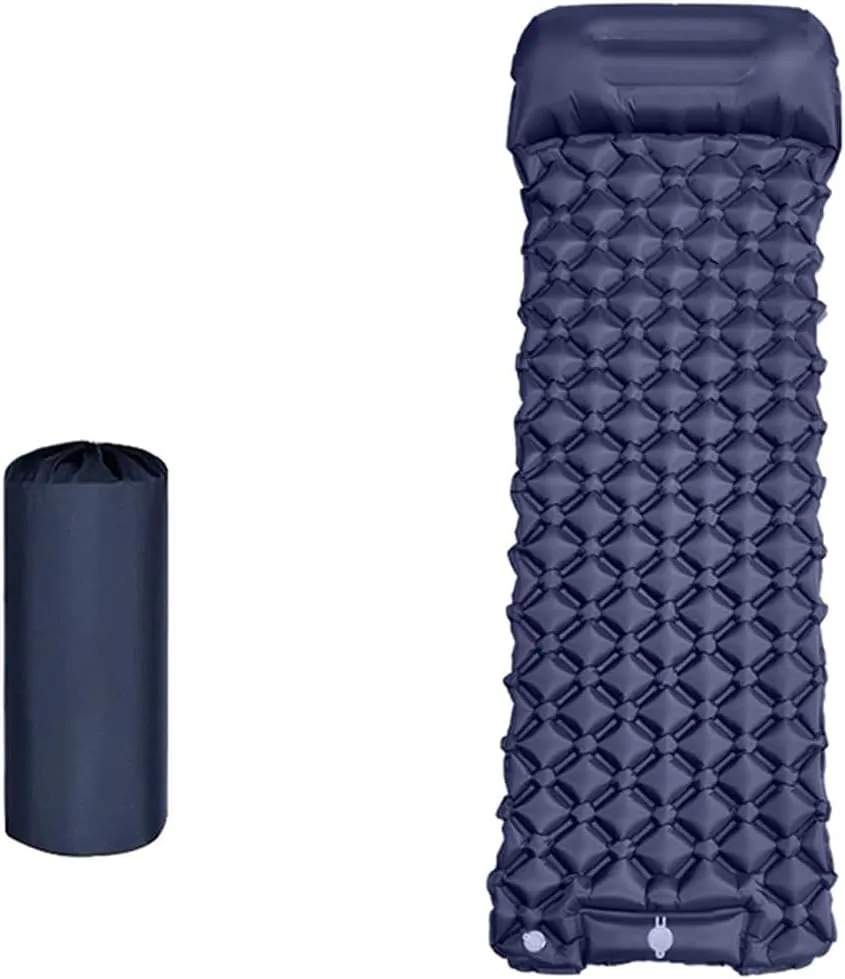 Self Inflating Sleeping Pad, Sleeping Pad for Camping, Waterproof Inflatable, Anti-Slip Portable Foldable Mattress, Inflatable with Built-in Pillow, Ideal for Backpacking, Hiking (Style-F)
