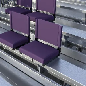 Set of 2 500 lb. Rated Lightweight Stadium Chair with Ultra-Padded Seat
