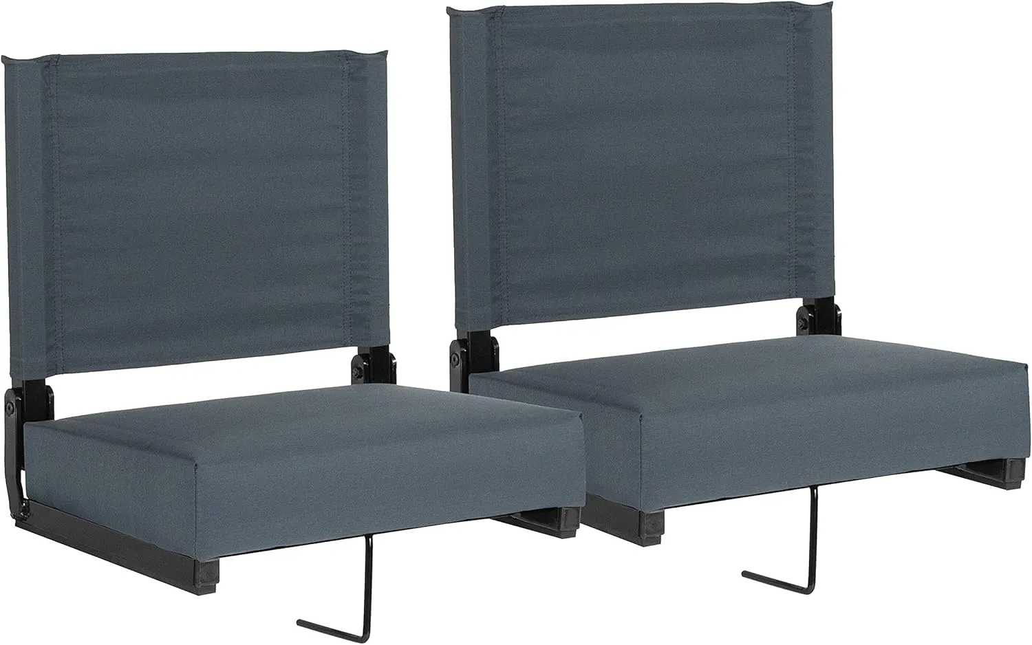 Set of 2 500 lb. Rated Lightweight Stadium Chair with Ultra-Padded Seat