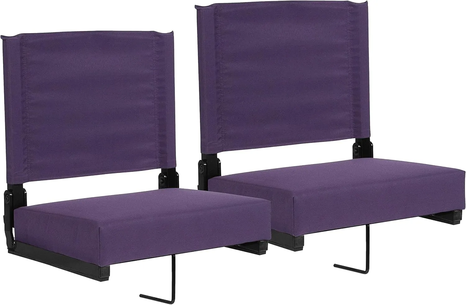 Set of 2 500 lb. Rated Lightweight Stadium Chair with Ultra-Padded Seat