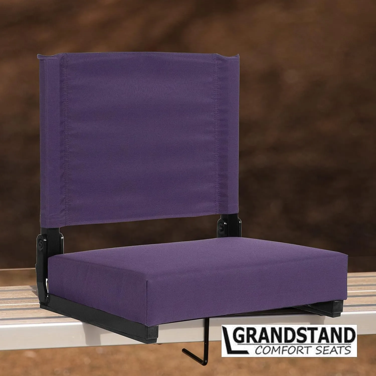 Set of 2 500 lb. Rated Lightweight Stadium Chair with Ultra-Padded Seat