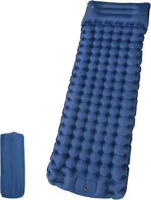 SHANNA Self Inflatable Sleeping Mat,Large 78.7" x 27.2" Ultralight Camping Mat with Pillow,Double Camping Mattress Sleeping Pad with Built-in Foot Pump for Backpacking Hiking Traveling and Outdoors