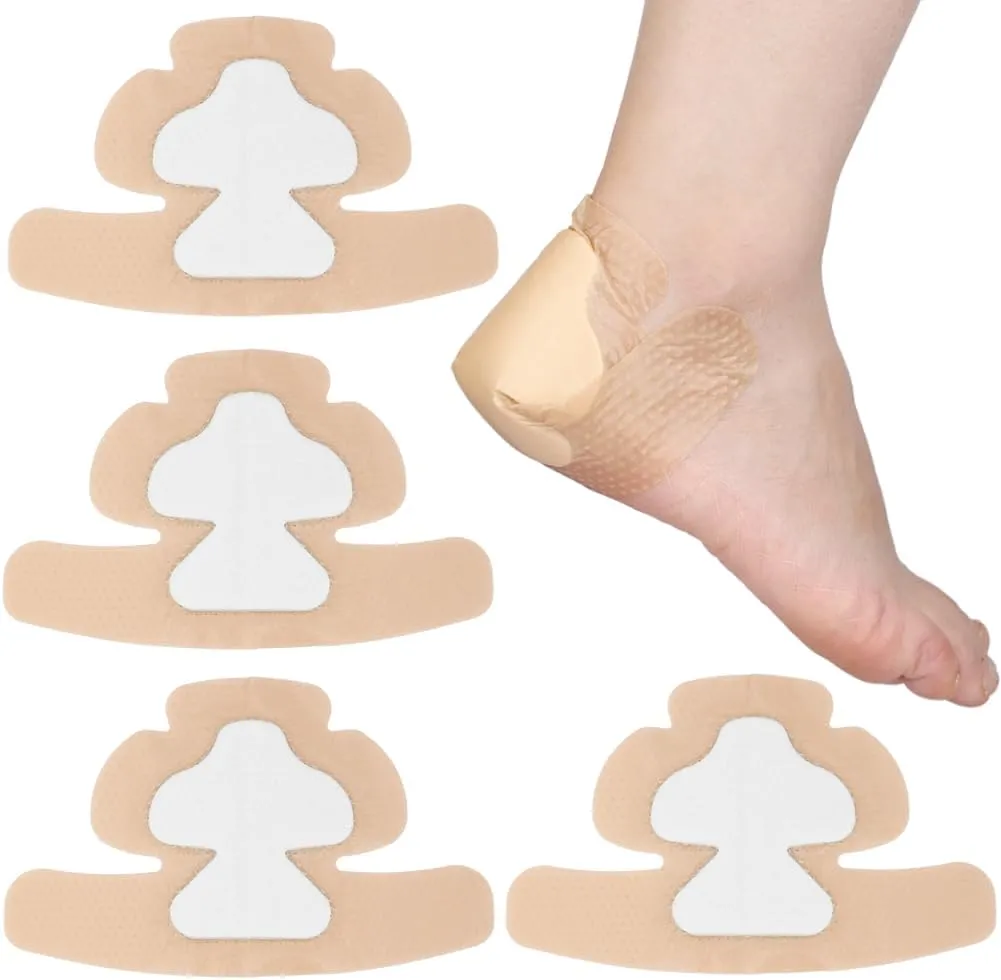 Silicone Heel Bordered Foam Dressing Waterproof Absorbent Wounds Bandages Pressure Sore Adhesive Border Protector for Cracked Heels/Ankle/Elbow Bedsore Ulcer 5"x8" Pack of 6