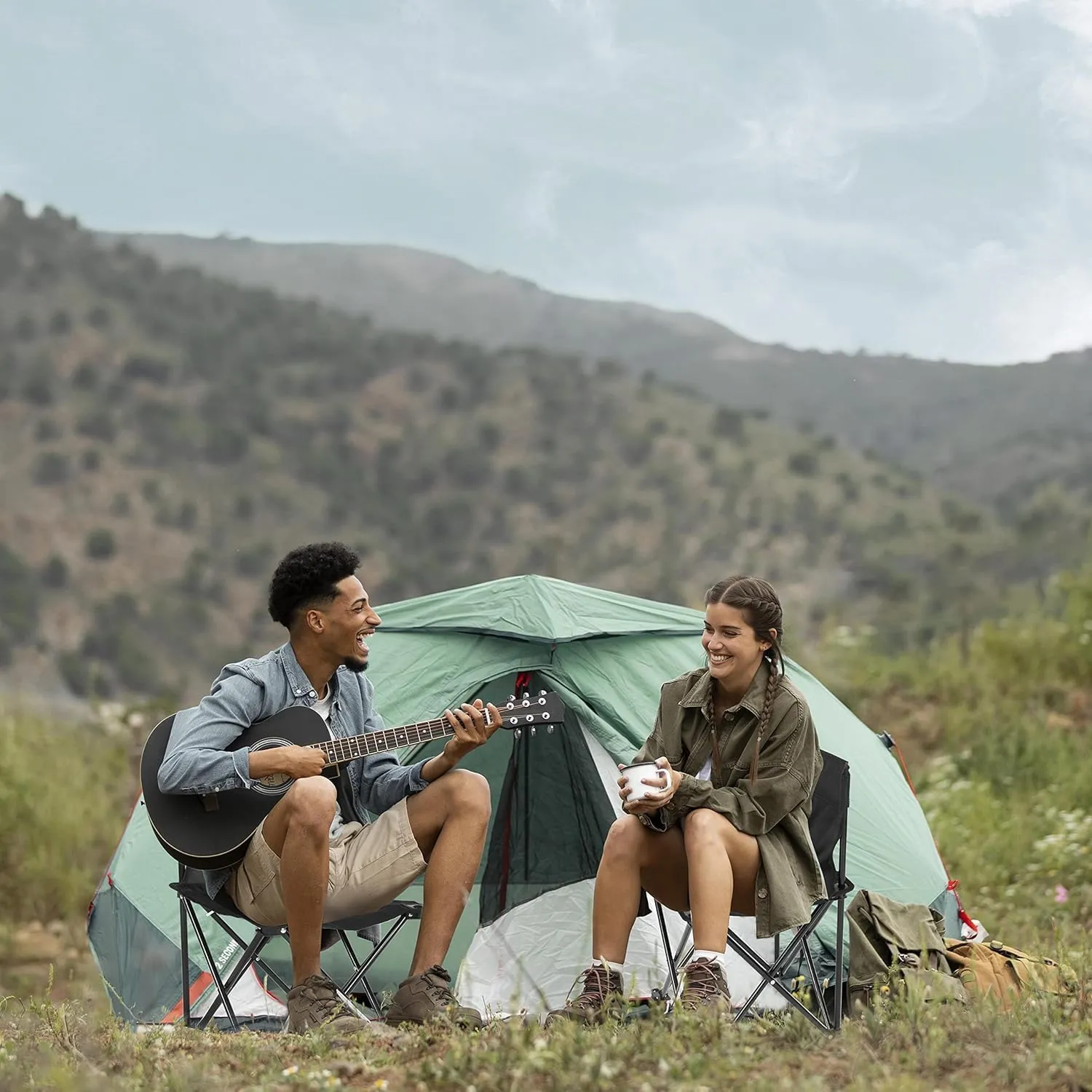 Simple Deluxe Portable Camping Chair, Ultralight & Compact, Backpacking Chair, Folding Camping Chairs for Outdoor Camp, Travel, Beach, Picnic, Hiking