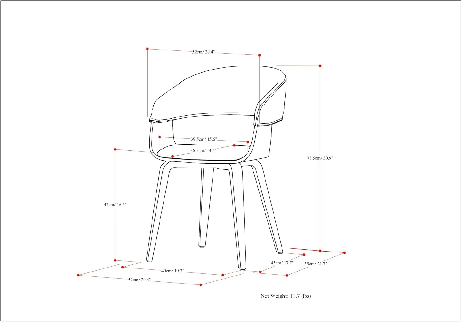 SIMPLIHOME Lowell Dining Chairs - Upholstered Bentwood Frame and Vegan Faux Leather Kitchen Chair in Black, Modern Dining Room Seating with Curved Back and Padded Seat