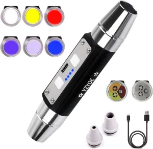 Six LEDs Rechargeable Gemstone Flashlight Jade Appraisal Light, Super Bright Jewelry Diamond Detector Lamp.