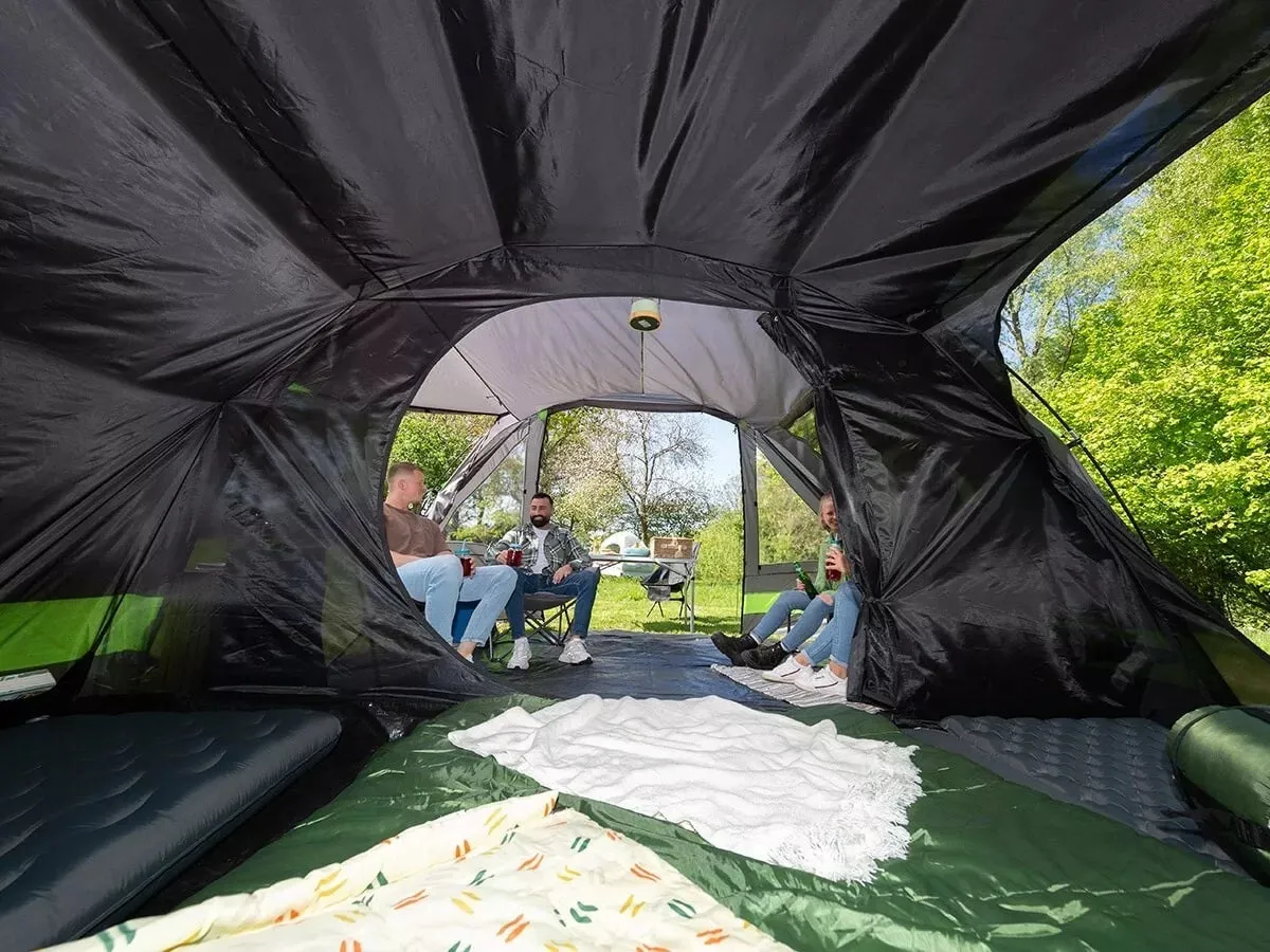 Skandika Kambo 6 Tent Tunnel 6 Person in Black & Green (SKA0037)