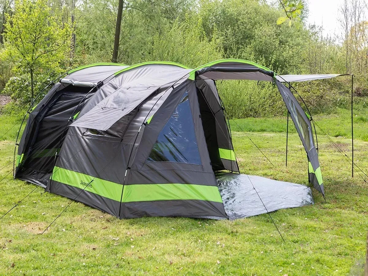 Skandika Kambo 6 Tent Tunnel 6 Person in Black & Green (SKA0037)