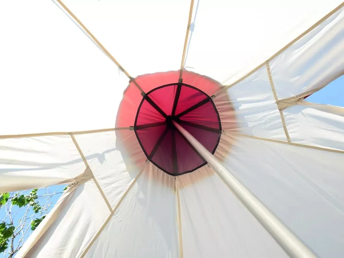 Skandika Tipii 200 Tent 6 Person in Beige & Red (SKA0039)