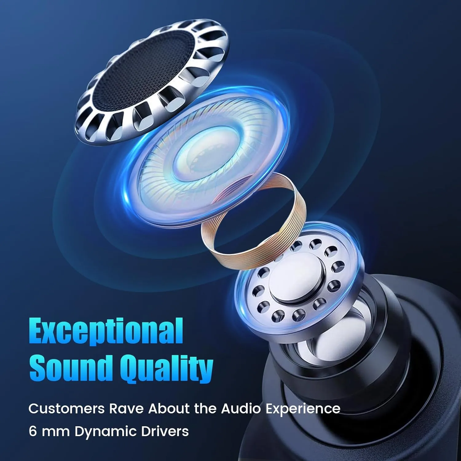 Sleep Earbuds for Side Sleepers Wireless Earbuds Comfortable Noise Blocking LED Power Display Music Sleep Dual Mode for Sleeping Working Hiking (Cyan)