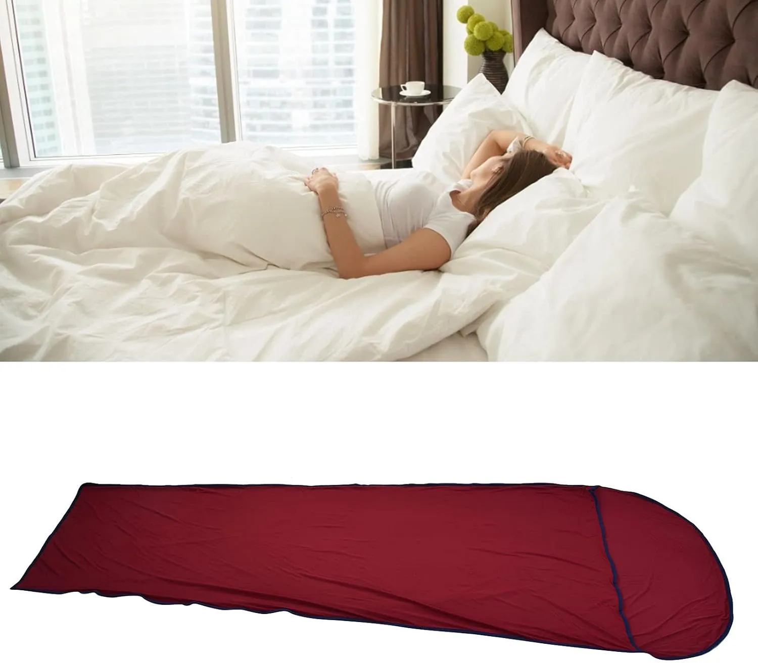 Sleep Sack Adult, Travel Camping Sleeping Sack Ultralight Elastic Hotel Sheet Compact Sleep Bag Sack Compact Tanning Sleep Sack for Outdoor Camping Youth Hostels Picnic