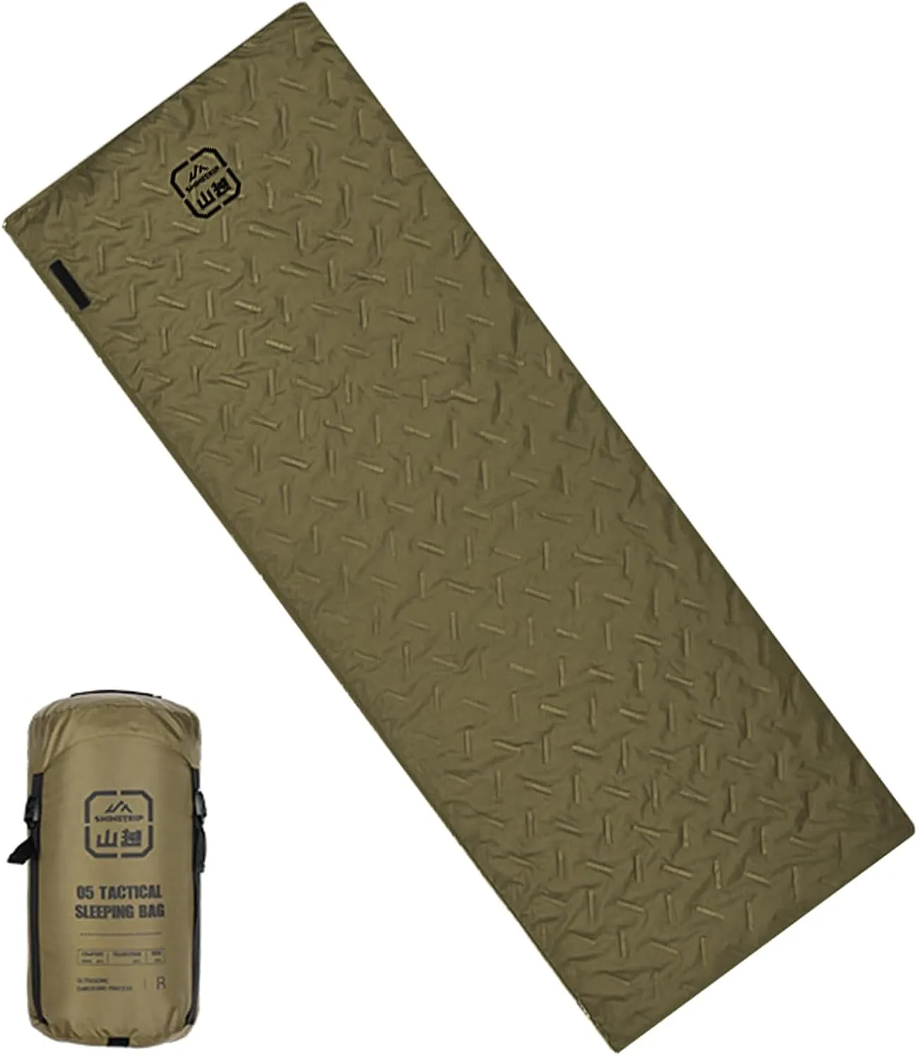 Sleeping Bag, 190 x 70 cm Ultrasonic Warmth Sleeping Bag with Compression Sack, 5-15°C Faux Silk Cotton Camping Bag for Backpacking Hiking Travel